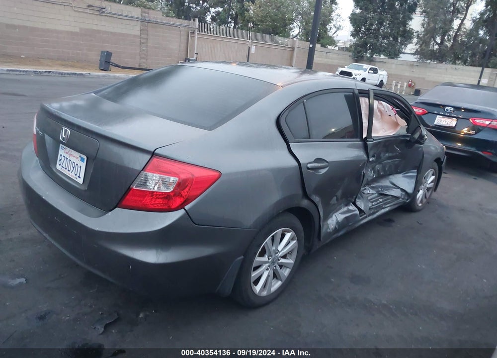 2012 HONDA CIVIC EX VIN: 19XFB2F80CE061261