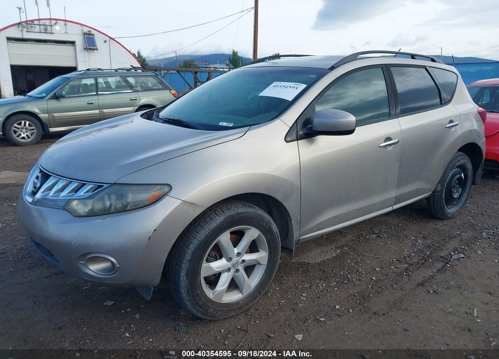 2009 NISSAN MURANO S VIN: JN8AZ18U79W025340