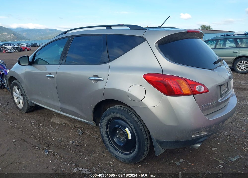 2009 NISSAN MURANO S VIN: JN8AZ18U79W025340