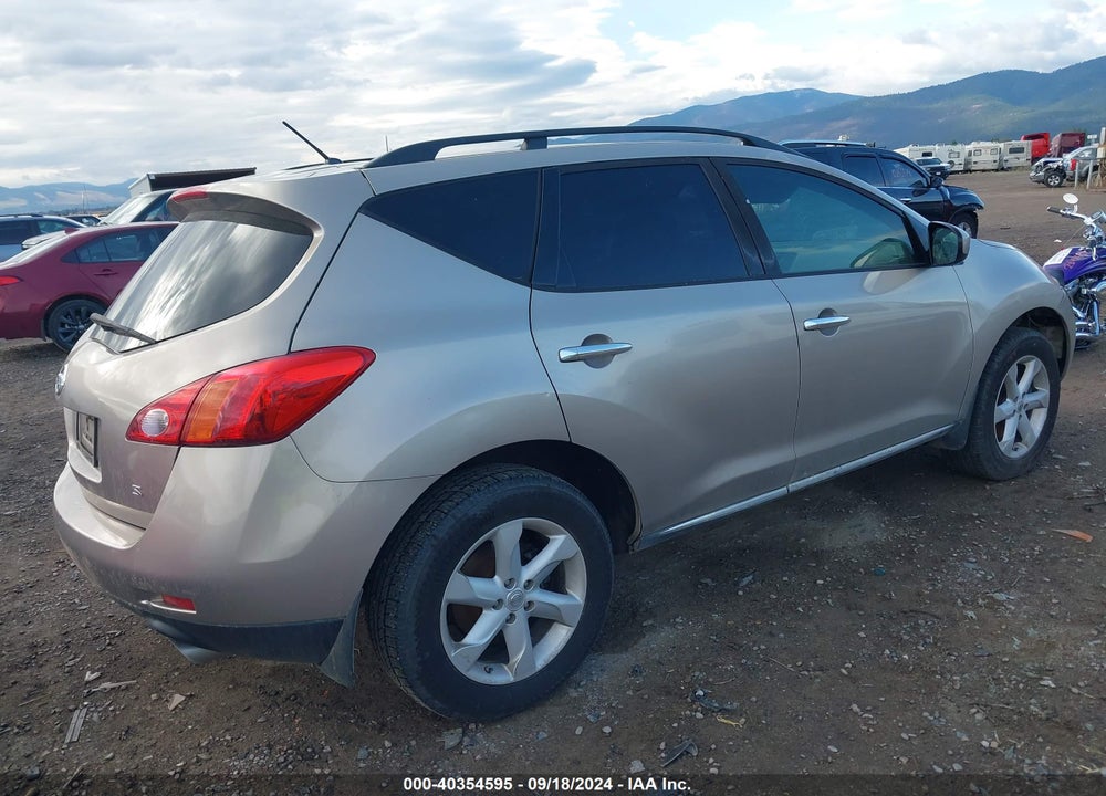 2009 NISSAN MURANO S VIN: JN8AZ18U79W025340
