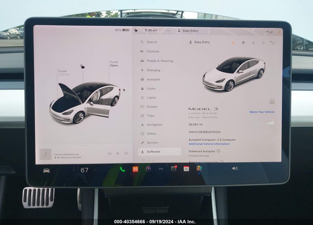 2018 TESLA MODEL 3 LONG RANGE/PERFORMANCE VIN: 5YJ3E1EB5JF101231