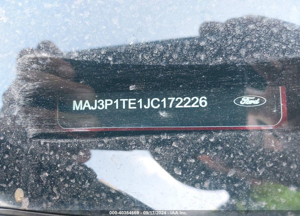 2018 FORD ECOSPORT SE VIN: MAJ3P1TE1JC172226