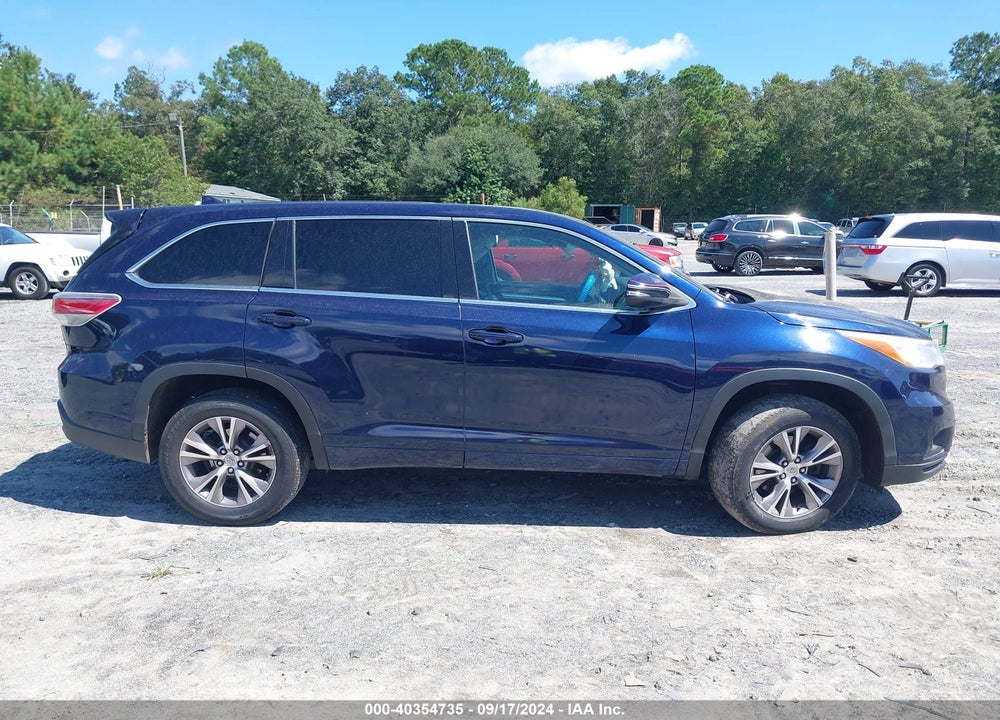 2014 TOYOTA HIGHLANDER LE PLUS V6 VIN: 5TDZKRFH6ES007283