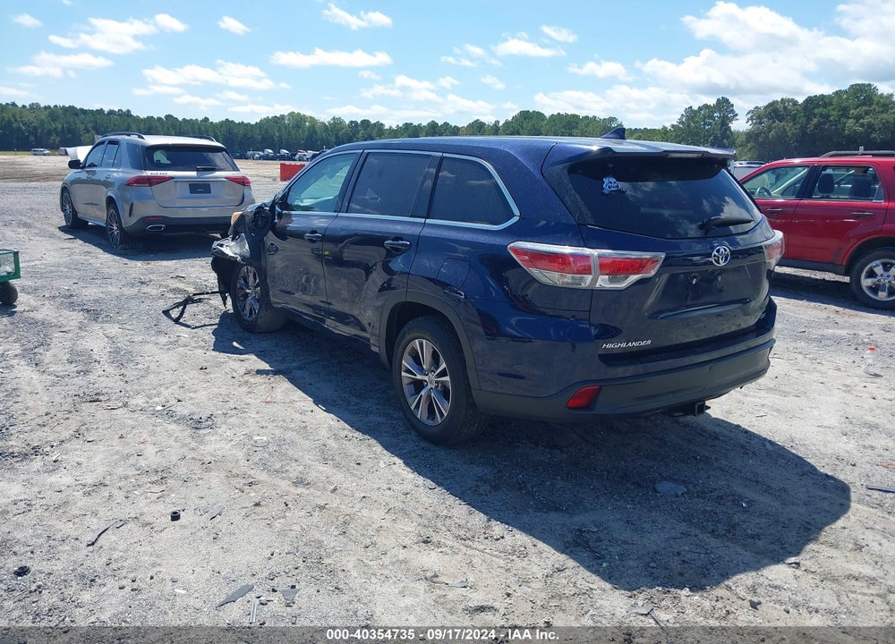 2014 TOYOTA HIGHLANDER LE PLUS V6 VIN: 5TDZKRFH6ES007283