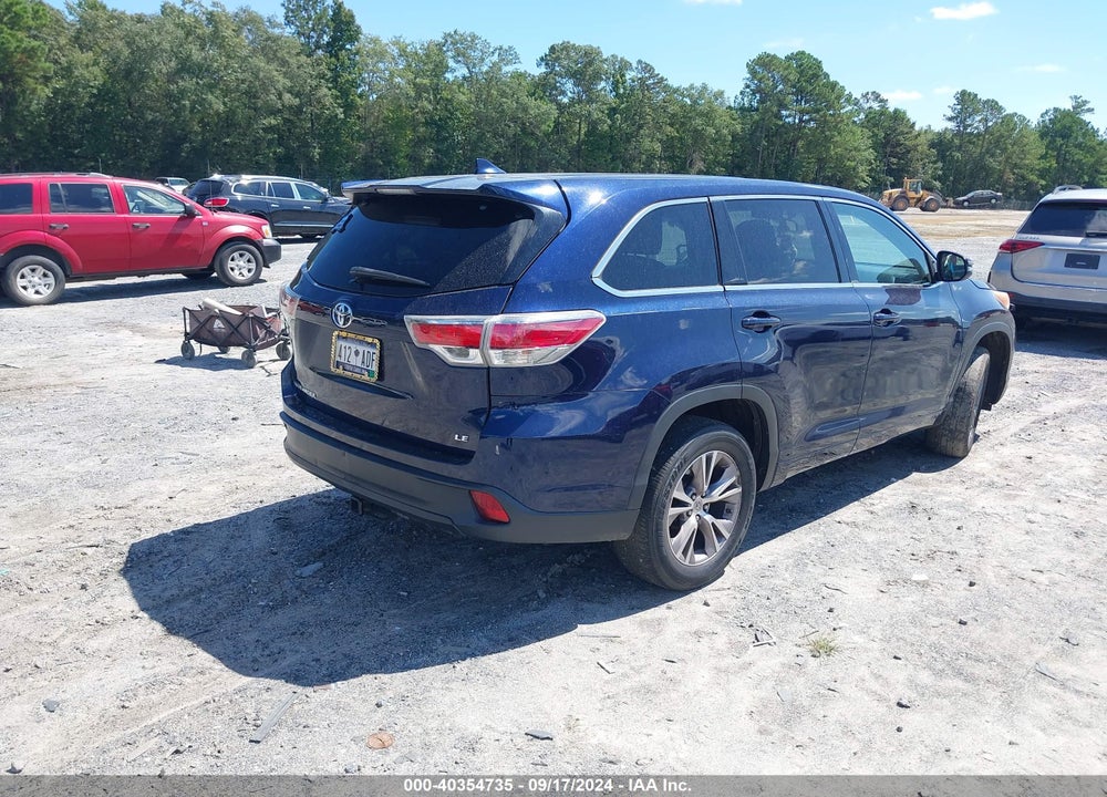 2014 TOYOTA HIGHLANDER LE PLUS V6 VIN: 5TDZKRFH6ES007283