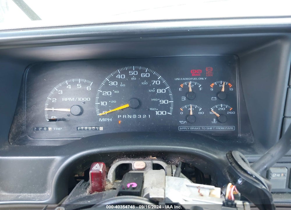 1998 CHEVROLET K1500 FLEETSIDE/SILVERADO FLEETSIDE/SPORTSIDE VIN: 2GCEK19RXW1224297