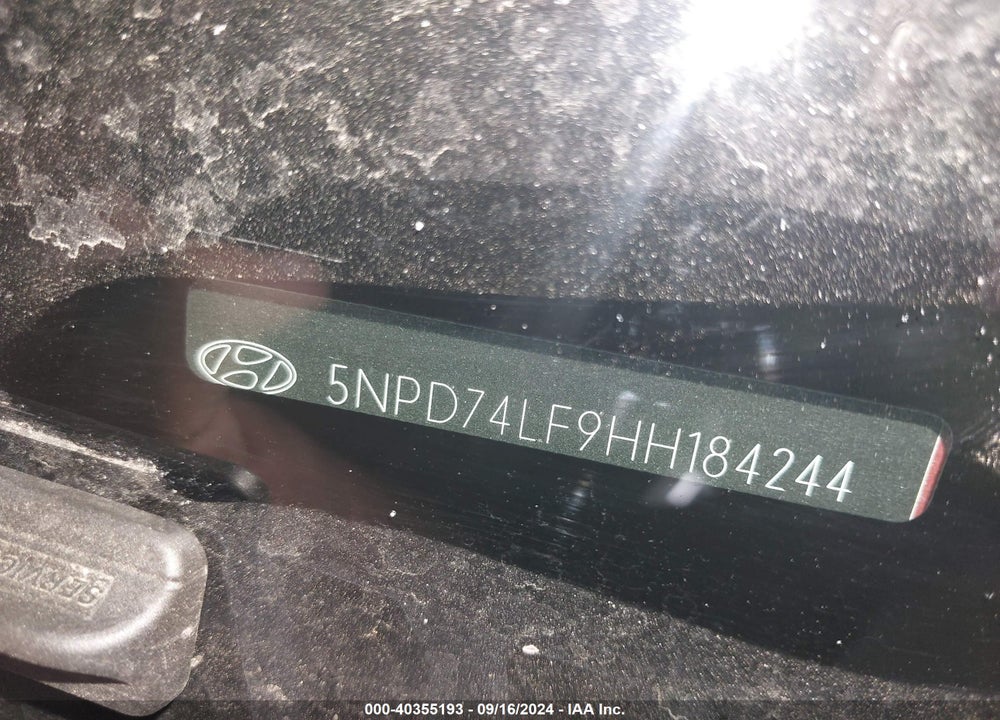 2017 HYUNDAI ELANTRA SE VIN: 5NPD74LF9HH184244