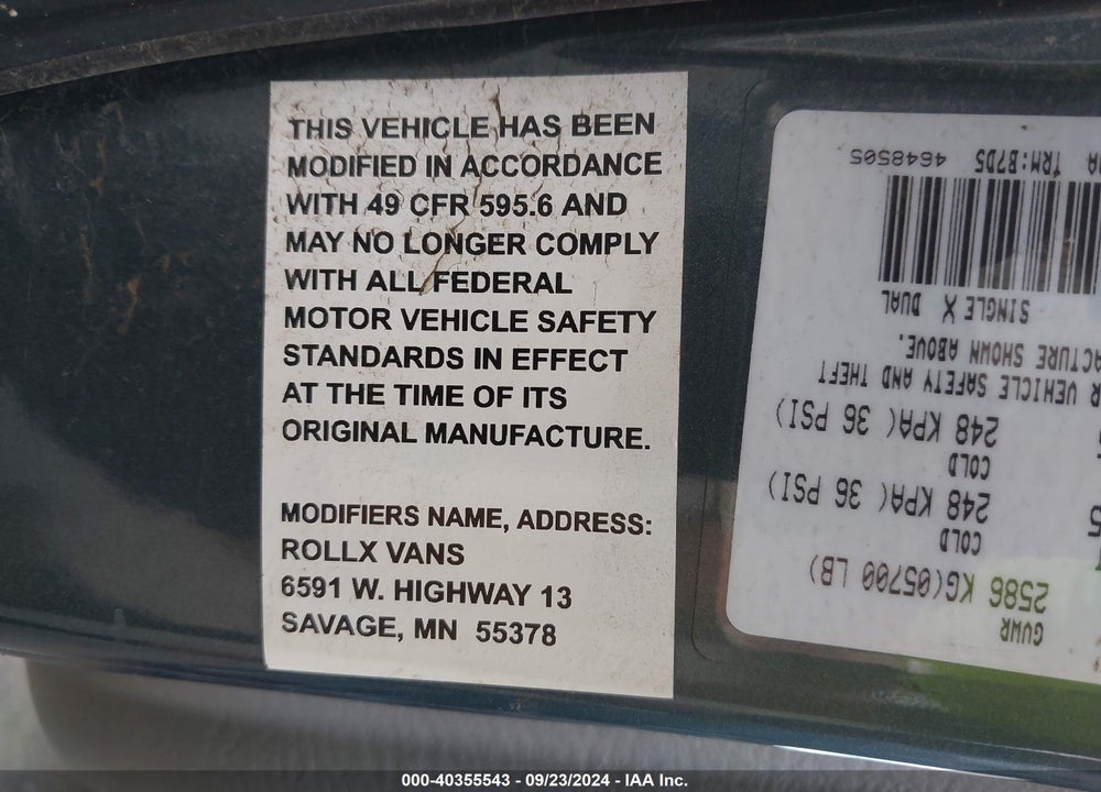 2005 CHRYSLER TOWN & COUNTRY LX VIN: 2C4GP44R85R179797