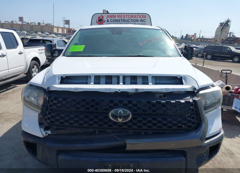2019 TOYOTA TUNDRA SR 5.7L V8 VIN: 5TFTY5F17KX010456