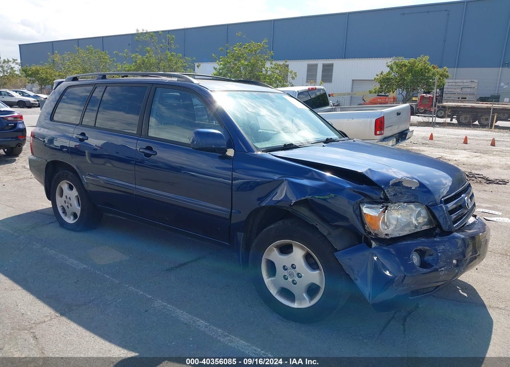 2005 TOYOTA HIGHLANDER LIMITED V6 VIN: JTEDP21A050073677