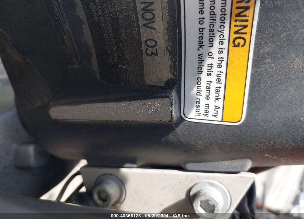 2004 BUELL FIREBOLT XB12R VIN: 4MZAX14J543425870