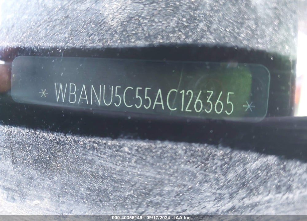 2010 BMW 528I VIN: WBANU5C55AC126365