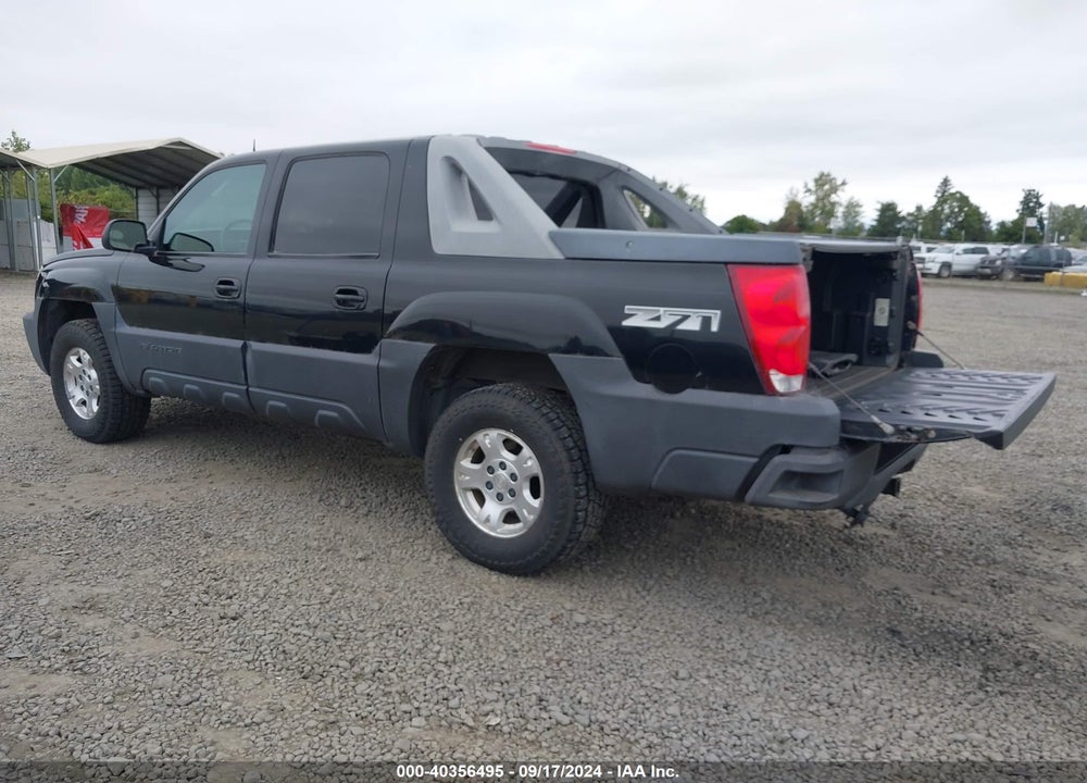 2003 CHEVROLET AVALANCHE 1500 VIN: 3GNEK13T13G119498