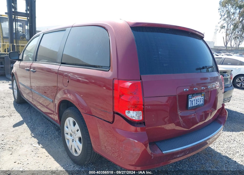 2015 DODGE GRAND CARAVAN AMERICAN VALUE PKG VIN: 2C4RDGBG7FR600463