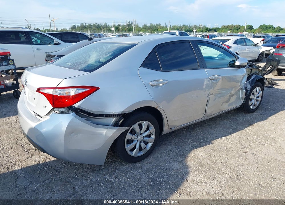 2015 TOYOTA COROLLA LE VIN: 5YFBURHE0FP280762