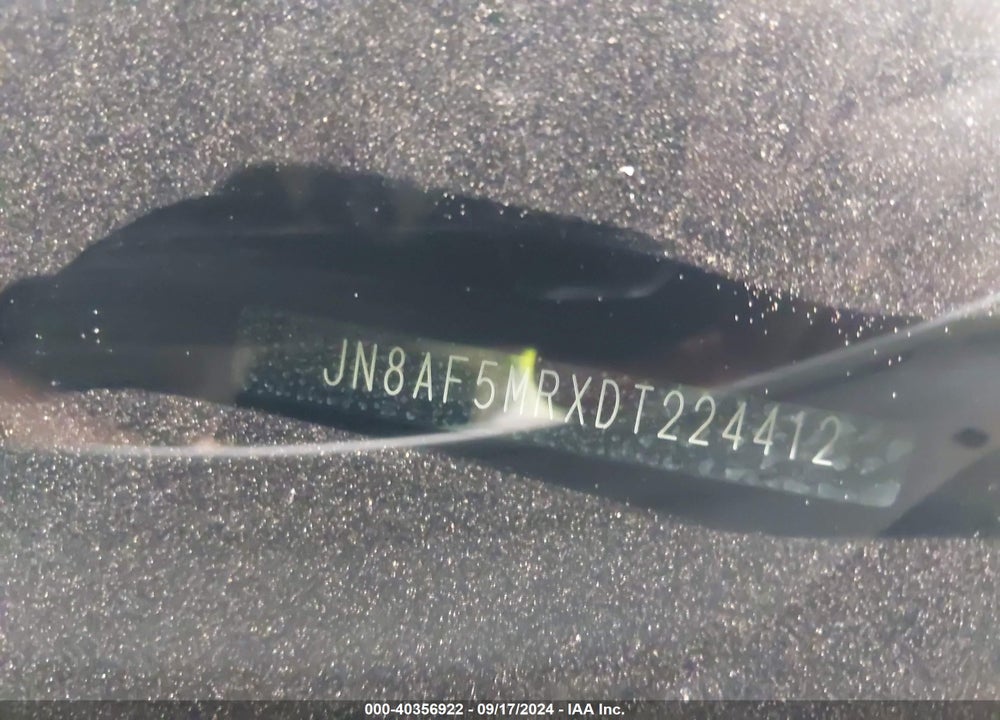2013 NISSAN JUKE SV VIN: JN8AF5MRXDT224412