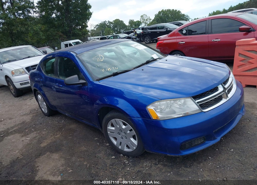 2013 DODGE AVENGER SE VIN: 1C3CDZABXDN529927