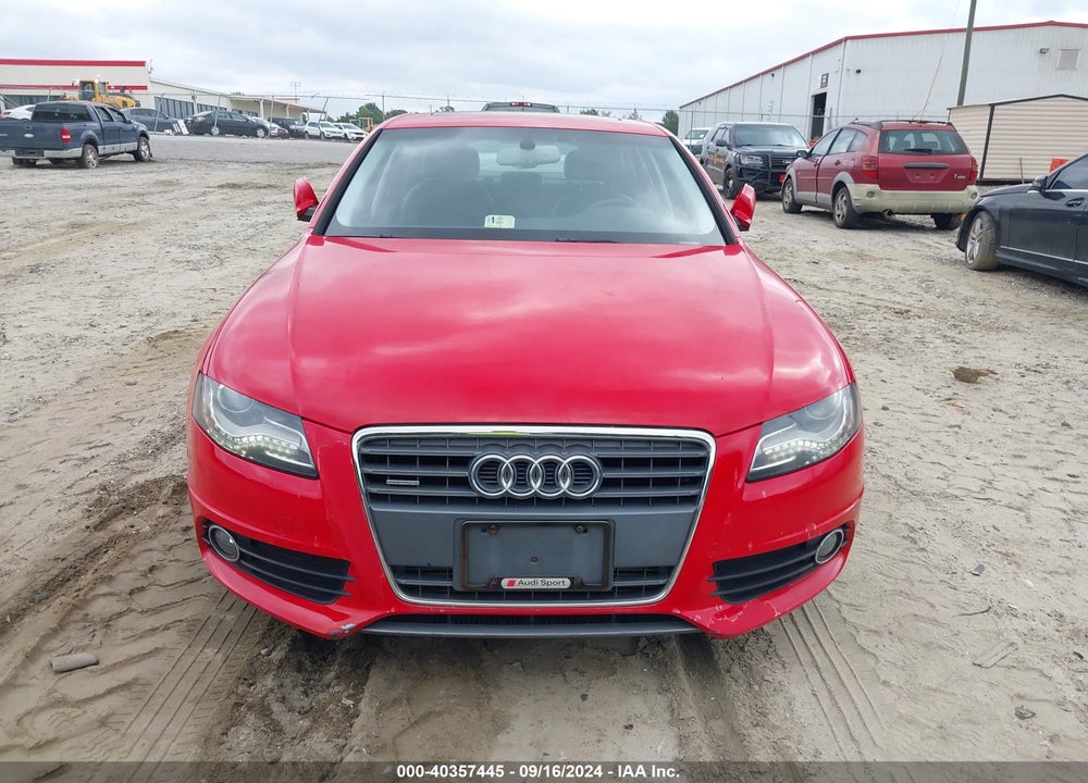2012 AUDI A4 2.0T PREMIUM VIN: WAUFFBFL7CN003861