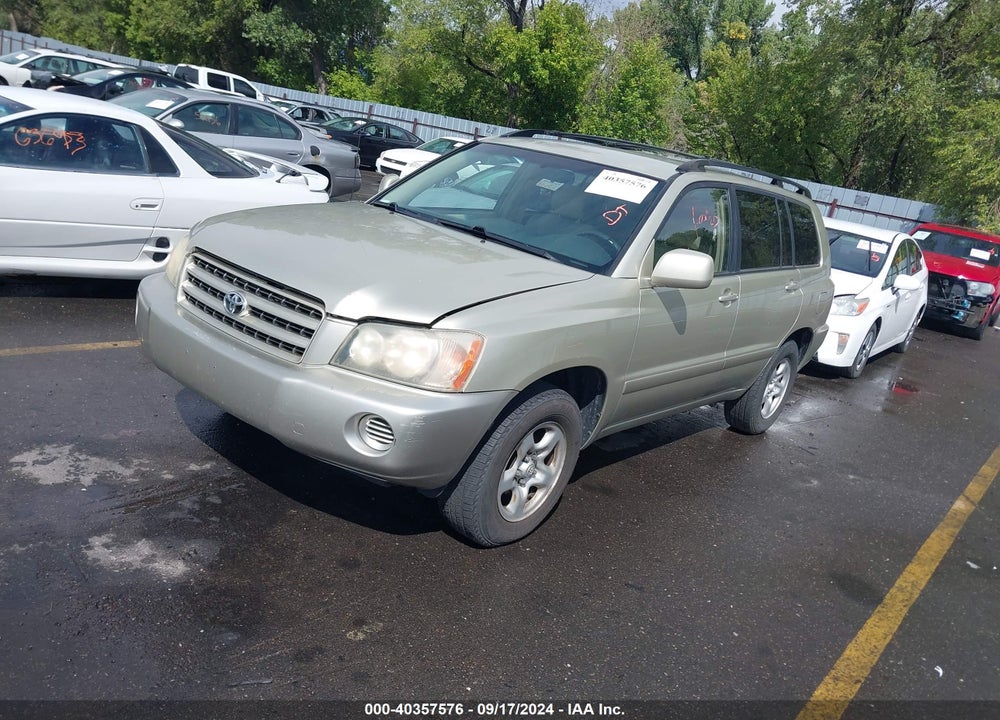 2003 TOYOTA HIGHLANDER V6 VIN: JTEGF21A830116160