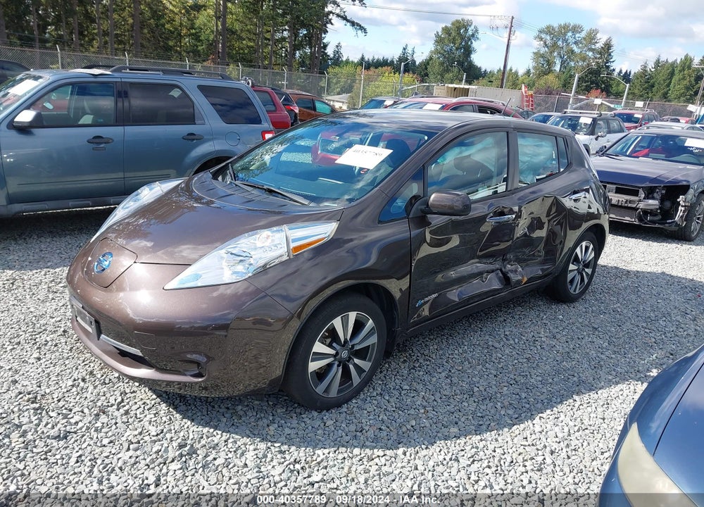 2016 NISSAN LEAF SV VIN: 1N4BZ0CPXGC305222