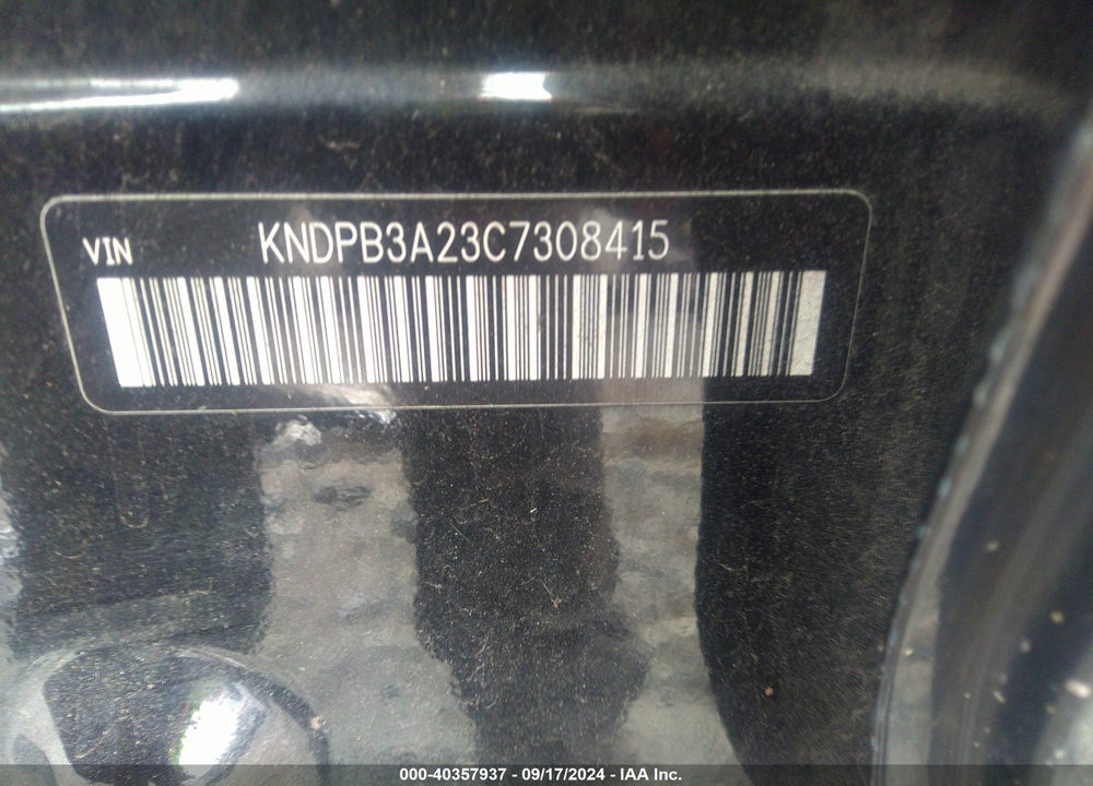 2012 KIA SPORTAGE LX VIN: KNDPB3A23C7308415