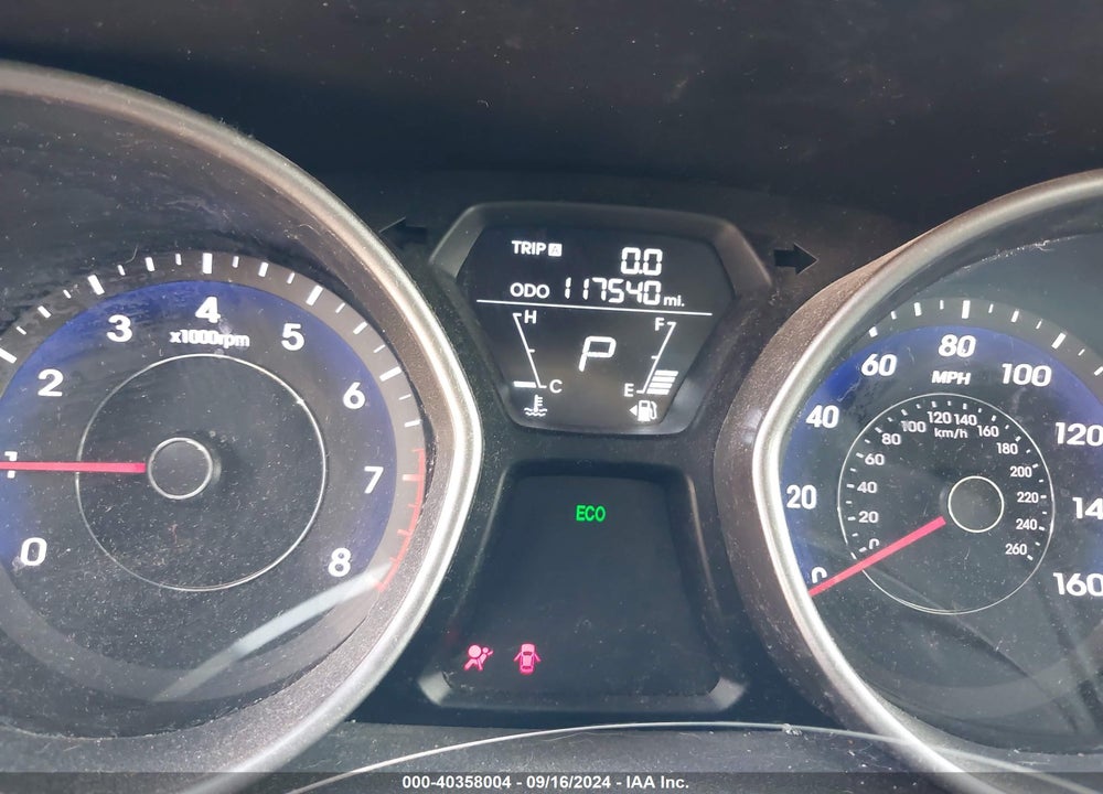 2012 HYUNDAI ELANTRA GLS VIN: 5NPDH4AE9CH122522