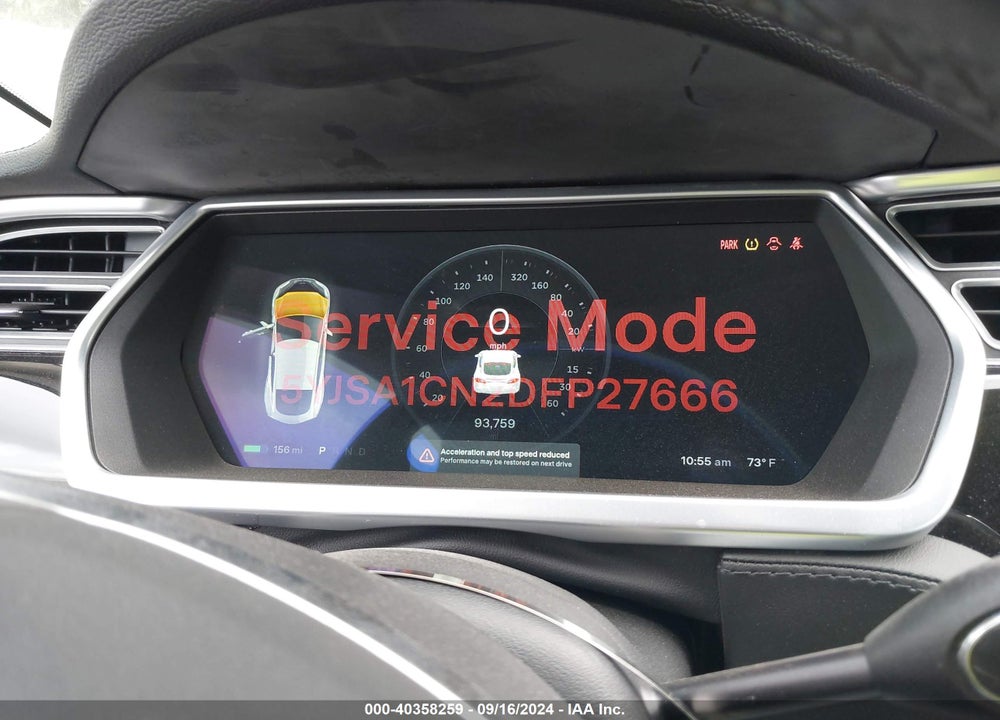 2013 TESLA MODEL S VIN: 5YJSA1CN2DFP27666