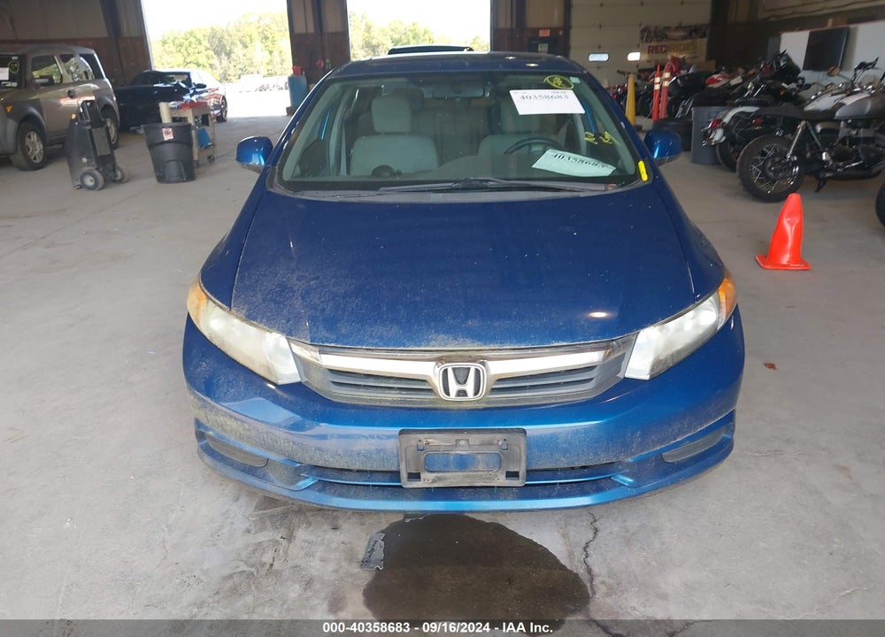 2012 HONDA CIVIC EX VIN: 19XFB2F87CE340822