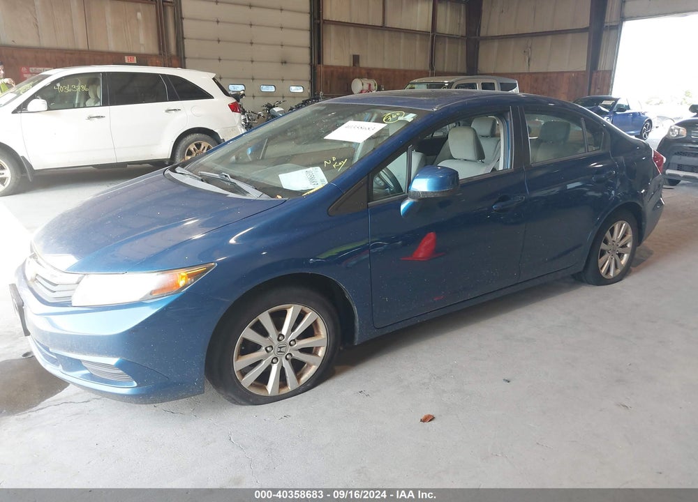 2012 HONDA CIVIC EX VIN: 19XFB2F87CE340822
