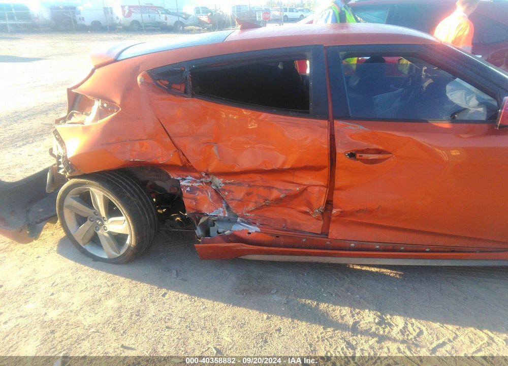 2014 HYUNDAI VELOSTER TURBO W/BLACK VIN: KMHTC6AE7EU184639