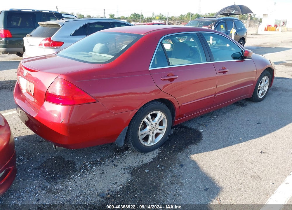2007 HONDA ACCORD 2.4 SE VIN: 1HGCM56307A008301