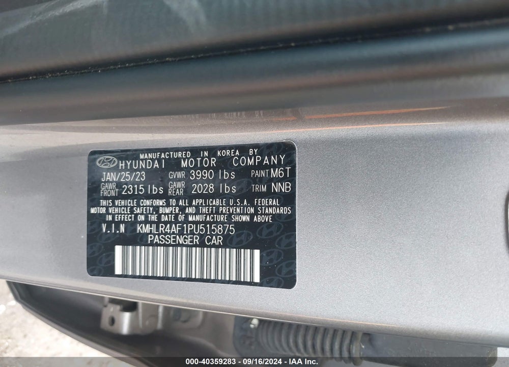 2023 HYUNDAI ELANTRA N LINE VIN: KMHLR4AF1PU515875