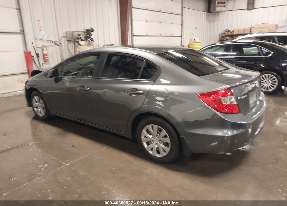 2012 HONDA CIVIC LX VIN: 19XFB2F52CE048808