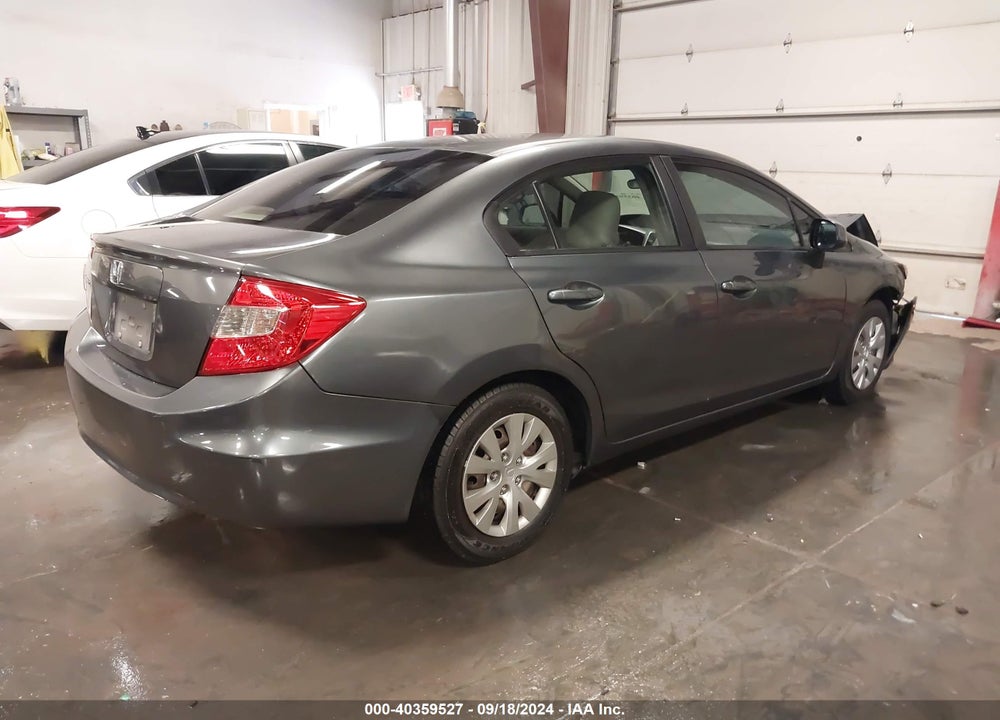 2012 HONDA CIVIC LX VIN: 19XFB2F52CE048808