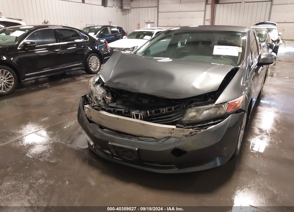2012 HONDA CIVIC LX VIN: 19XFB2F52CE048808