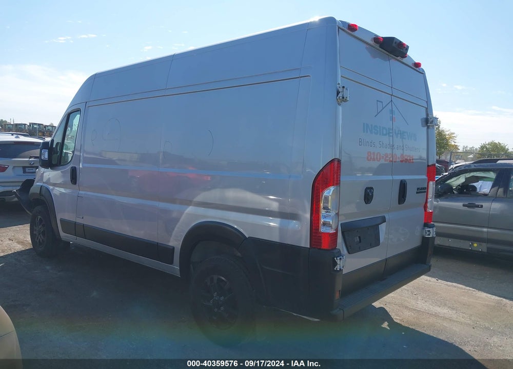 2023 RAM PROMASTER 1500 HIGH ROOF 136 WB VIN: 3C6LRVBGXPE548395