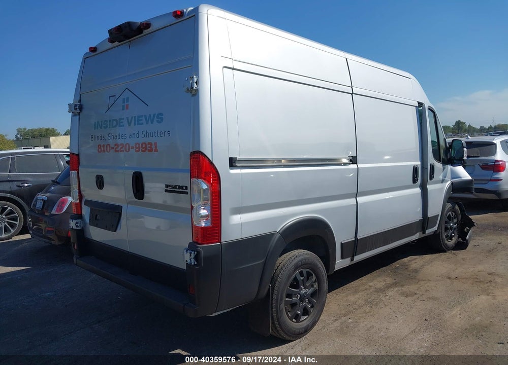 2023 RAM PROMASTER 1500 HIGH ROOF 136 WB VIN: 3C6LRVBGXPE548395