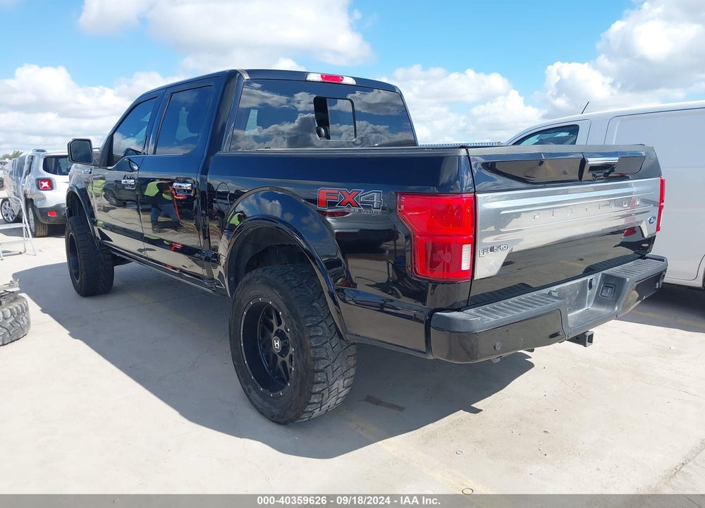 2020 FORD F-150 PLATINUM VIN: 1FTEW1E55LFB19565