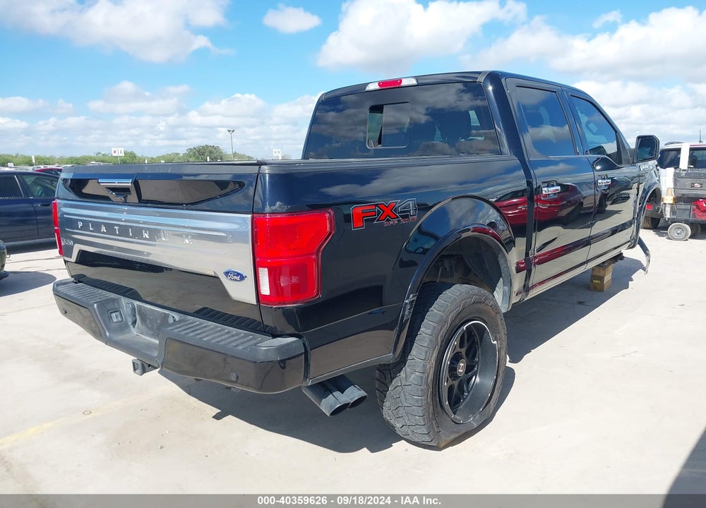 2020 FORD F-150 PLATINUM VIN: 1FTEW1E55LFB19565