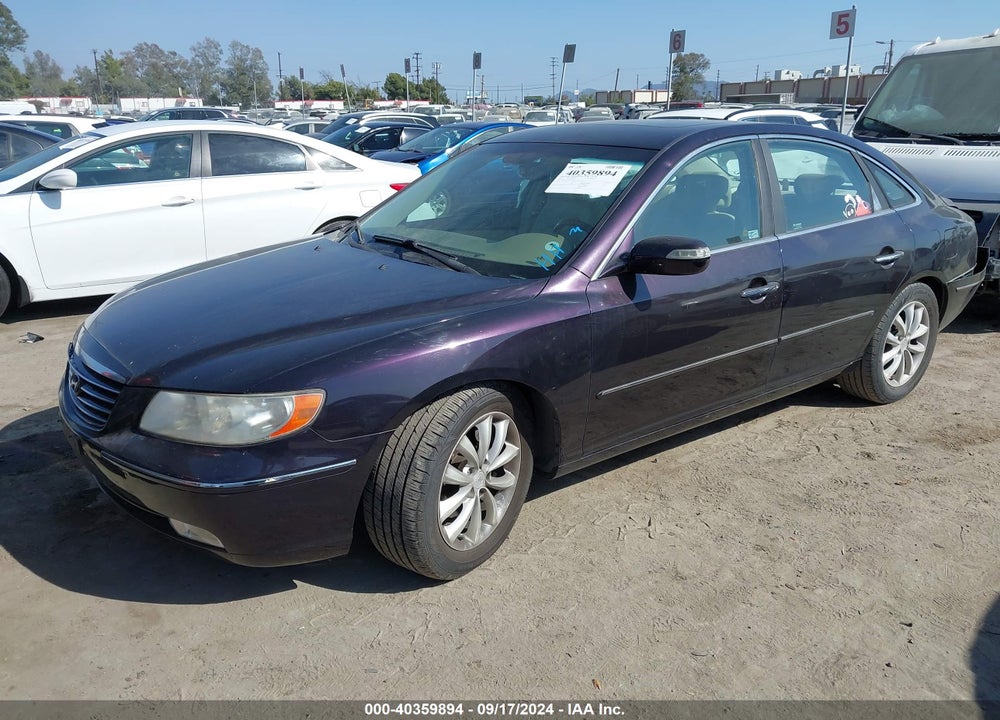 2007 HYUNDAI AZERA LIMITED/SE VIN: KMHFC46F77A180985