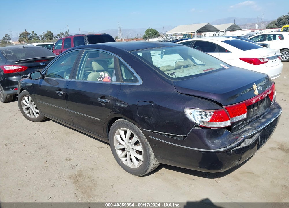 2007 HYUNDAI AZERA LIMITED/SE VIN: KMHFC46F77A180985