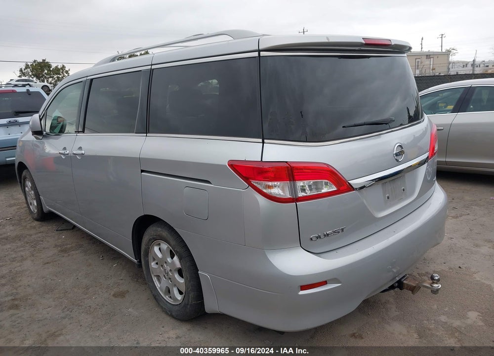 2012 NISSAN QUEST SV VIN: JN8AE2KP4C9036256