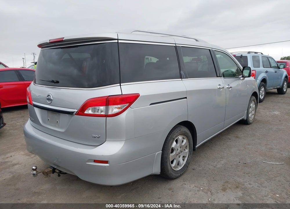 2012 NISSAN QUEST SV VIN: JN8AE2KP4C9036256