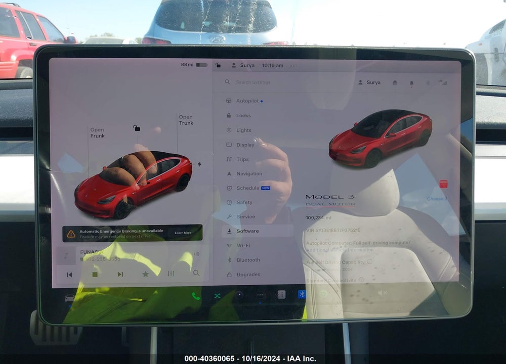 2018 TESLA MODEL 3 LONG RANGE/PERFORMANCE VIN: 5YJ3E1EB7JF075215