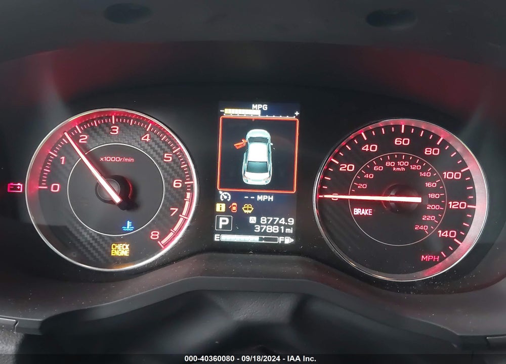 2019 SUBARU IMPREZA 2.0I SPORT VIN: 4S3GTAJ68K3754909