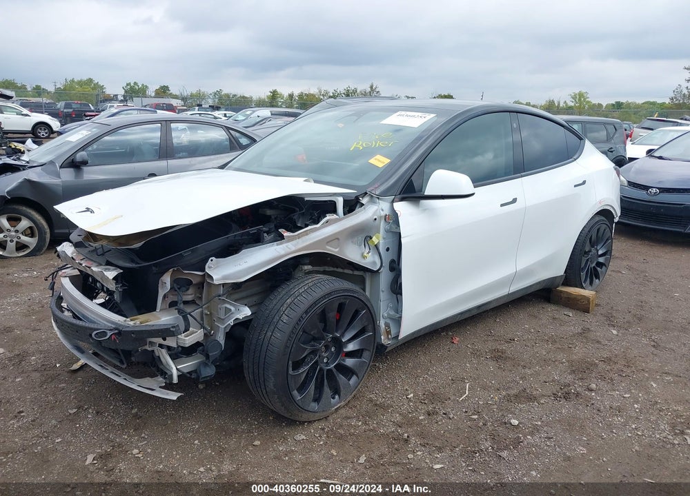 2022 TESLA MODEL Y PERFORMANCE DUAL MOTOR ALL-WHEEL DRIVE VIN: 7SAYGDEF3NF545785