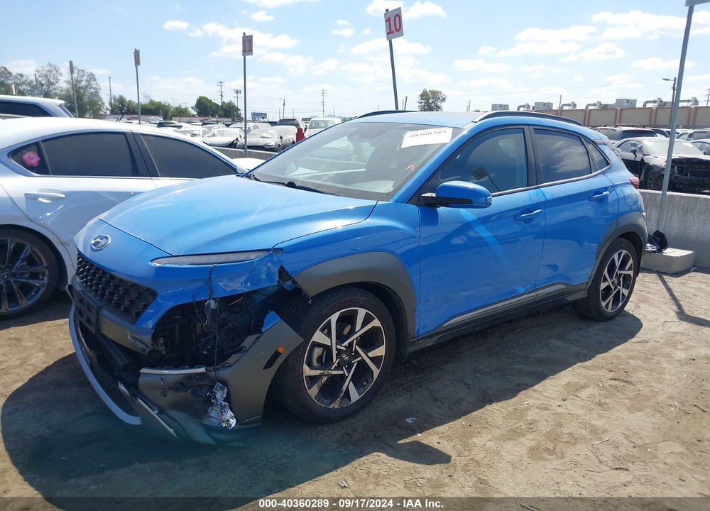 2022 HYUNDAI KONA LIMITED VIN: KM8K53A39NU923741