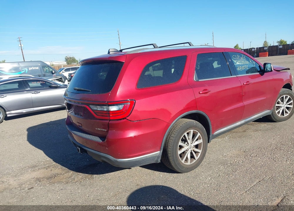 2014 DODGE DURANGO LIMITED VIN: 1C4RDJDG3EC354495