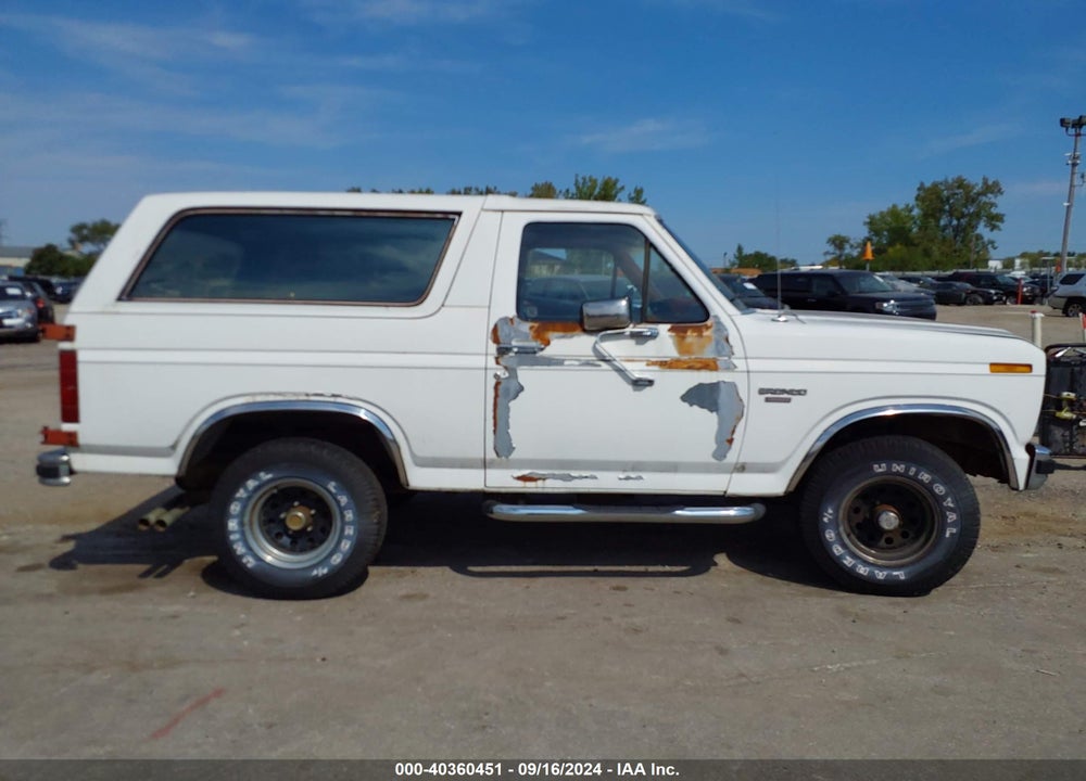 1985 FORD BRONCO U100 VIN: 1FMEU15H7FLA25950