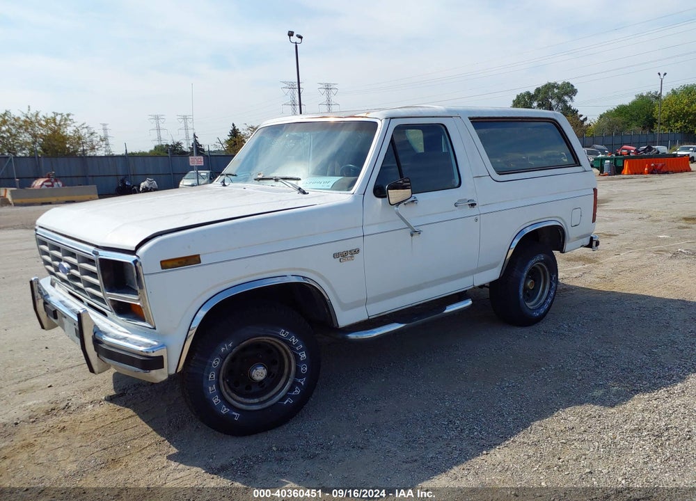 1985 FORD BRONCO U100 VIN: 1FMEU15H7FLA25950